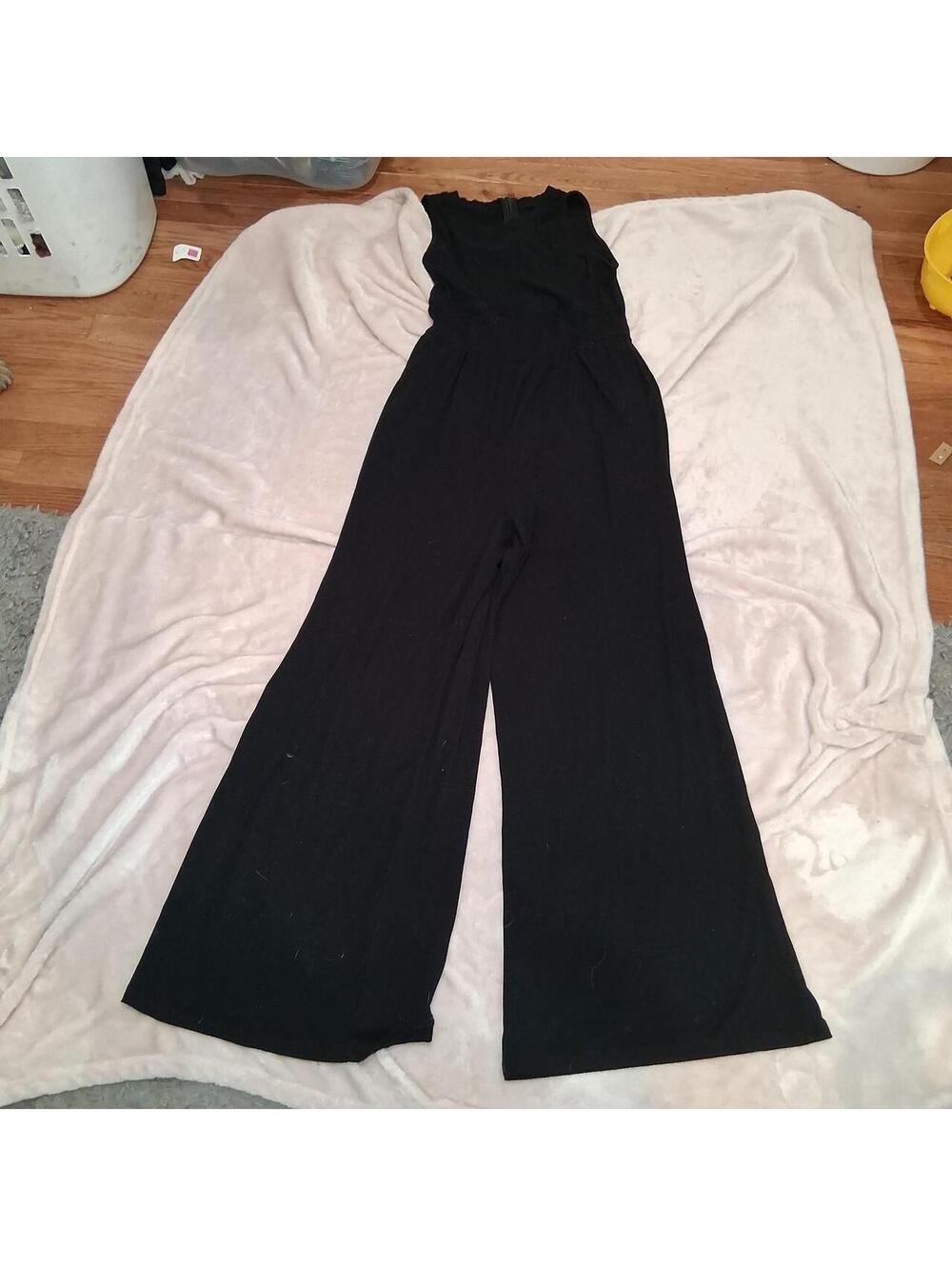 Women's Black wideleg Jumpsuit size L